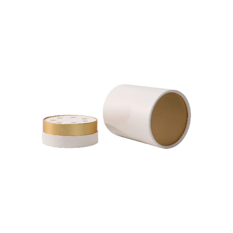 Skincare Bottle Paper Tube with Banded Lid — photographed packaging reference 101.