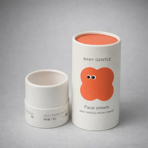 Baby Skincare Cream Jar Outer Tube view 2