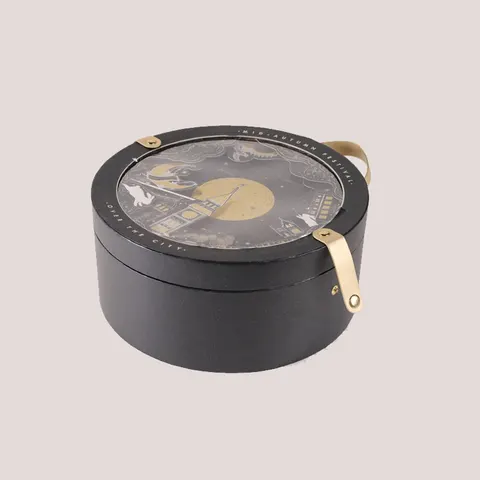 Round Gift Presentation Box with Separate Lid view 2