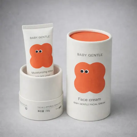 Baby Skincare Cream Jar Outer Tube view 3