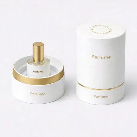 Perfume Presentation Cylinder with Banded Lid view 3