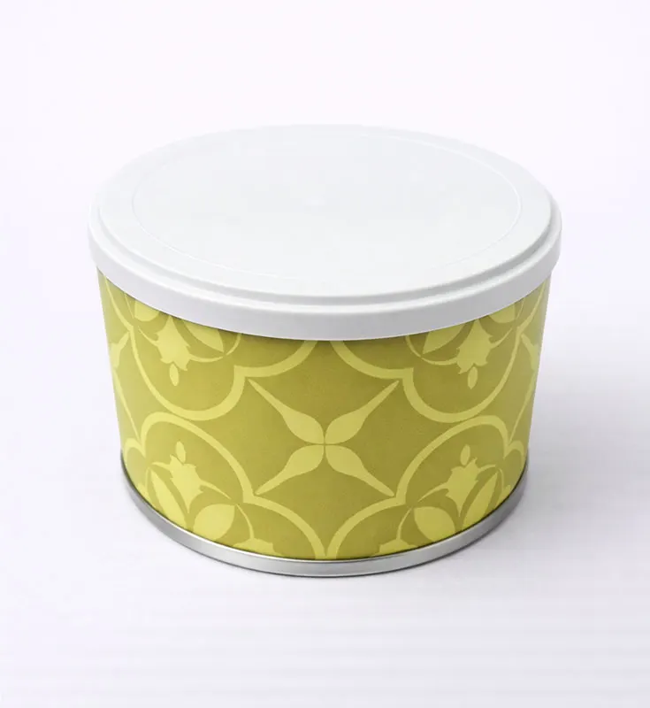 Wide Snack Packaging Tube with Lift-Off Lid — photographed reference, view 1 of 3