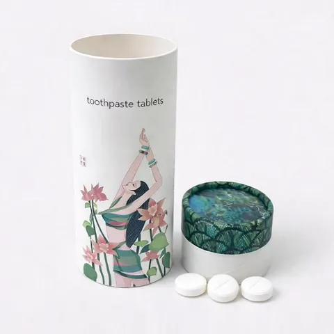 Toothpaste Tablet Paper Tube Packaging view 1