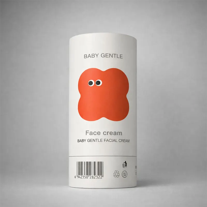 Baby Skincare Cream Jar Outer Tube — photographed packaging reference 125.