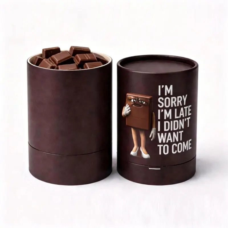Custom Printed Consumer Product Paper Cylinder — photographed packaging reference 119.