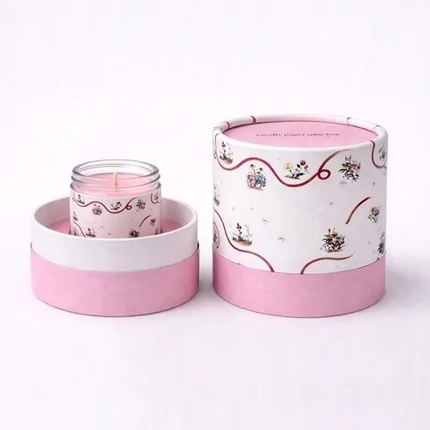 Candle Jar Paper Tube Gift Packaging view 2
