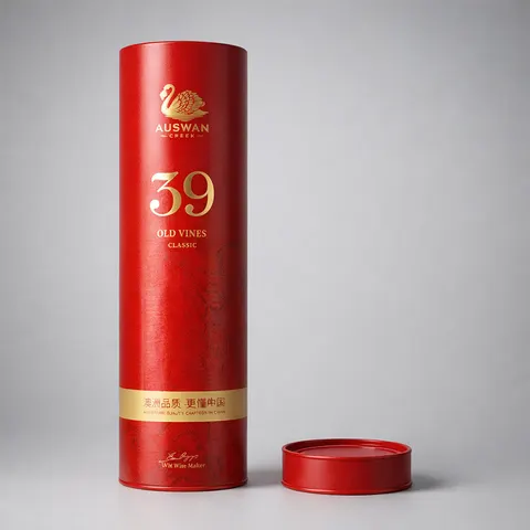 Wine Bottle Paper Gift Cylinder view 1