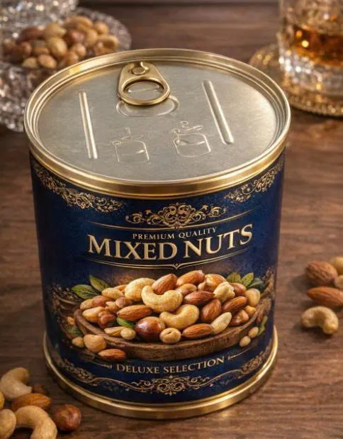 Mixed Nuts Canister with Easy-Open Top Reference — photographed packaging reference 132.