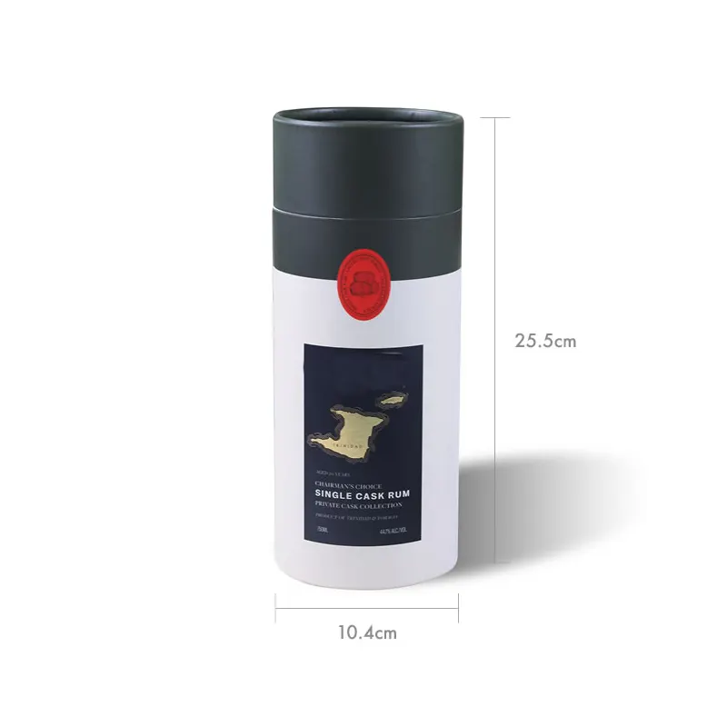 Tall Wine Bottle Paper Tube Packaging — photographed packaging reference 48.