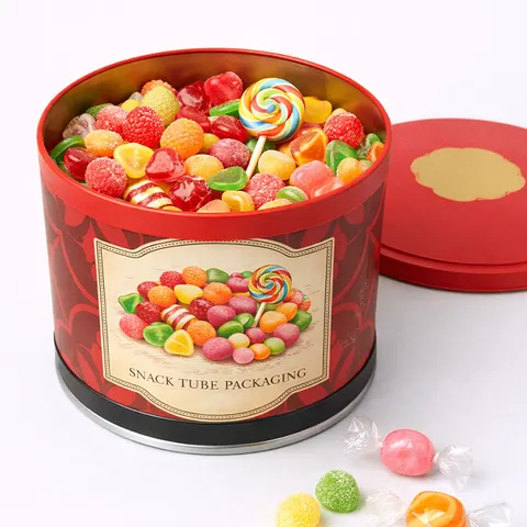 Shallow Candy Gift Tube with Printed Body view 2