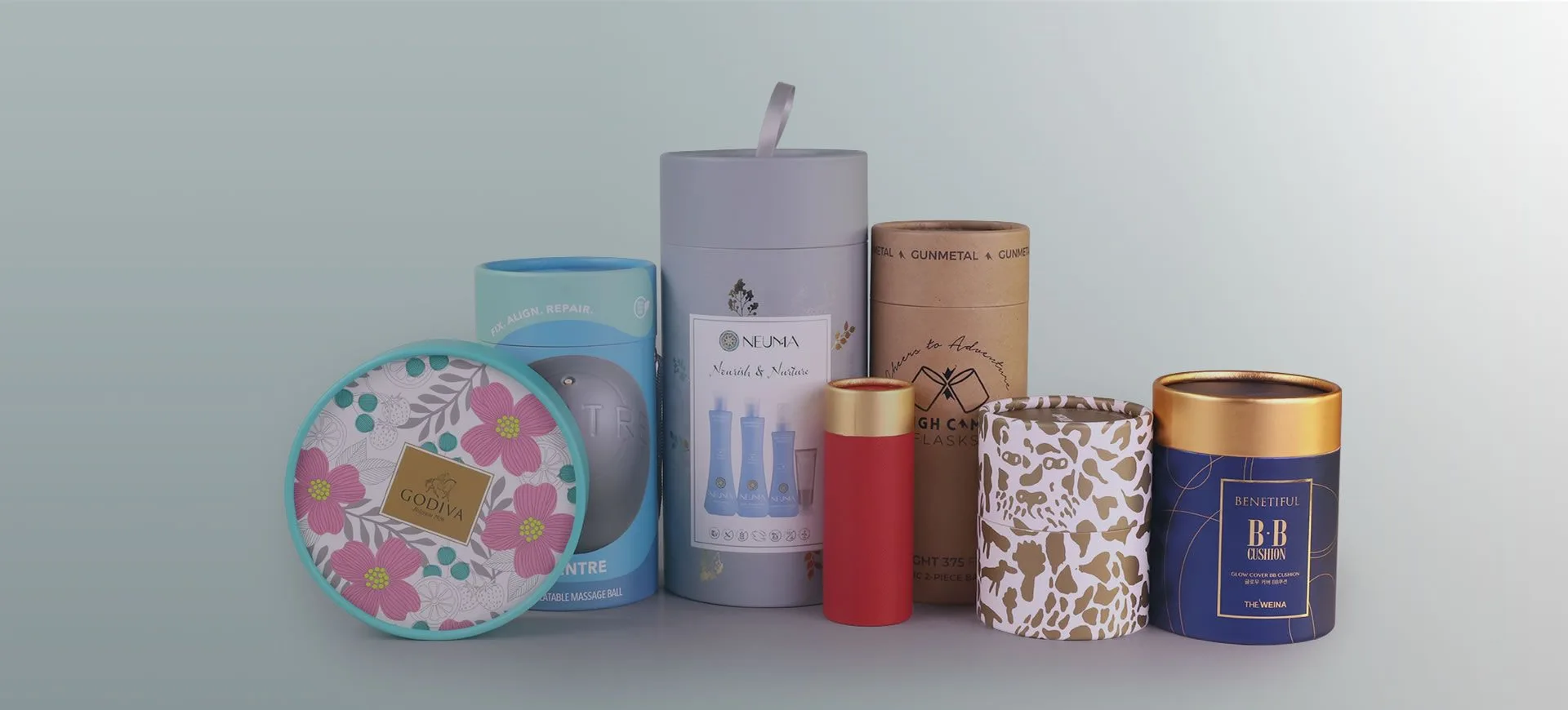 Navy cosmetic cylinder pair, product photograph 1 of 5