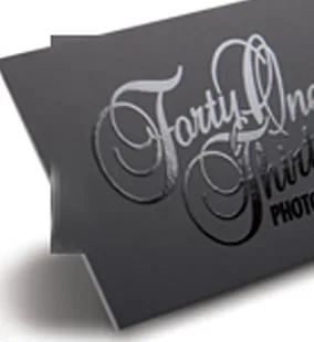 Spot UV surface treatment example