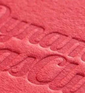 Embossing surface treatment example