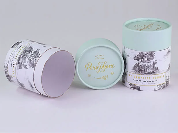 Decorated paper tube packaging examples