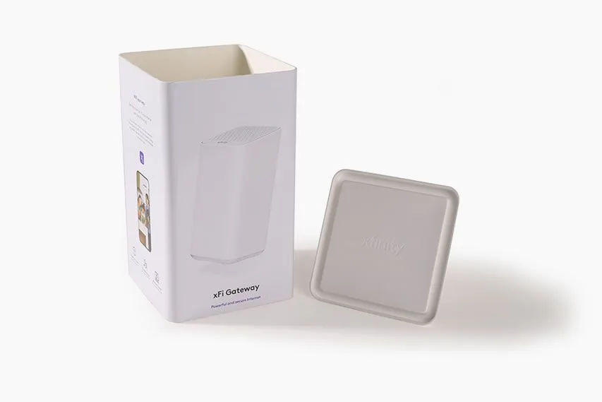Shaped paper packaging with a separate lid