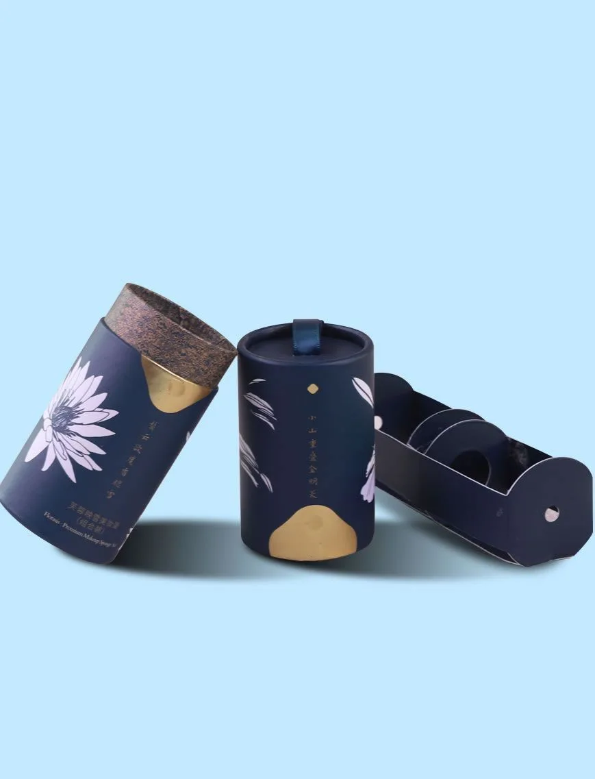 Custom inlay paper tube packaging structure